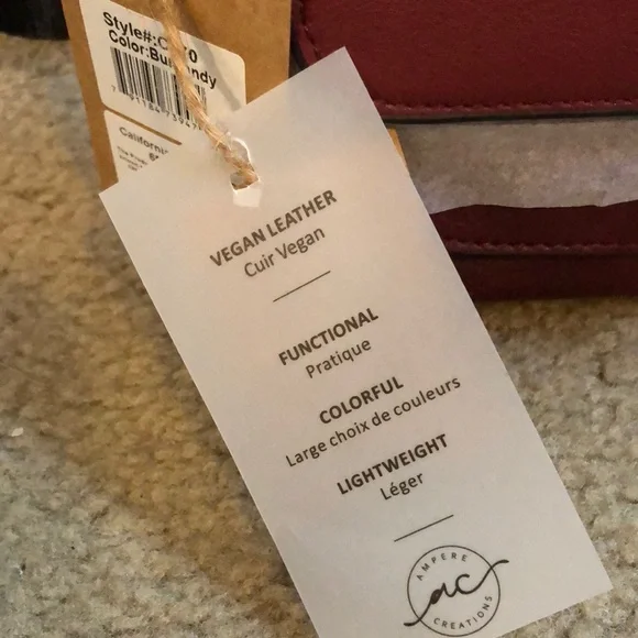 Sophisticated Brown and Red Crossbody Bag - Picture 10 of 14